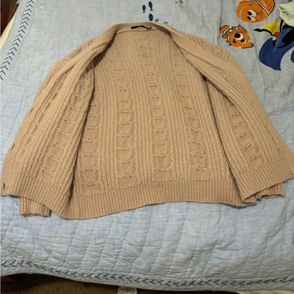 🌸🍂JENNI KAYNE Cable Cocoon Cardigan in Blush/Pink - Picture 6 of 10